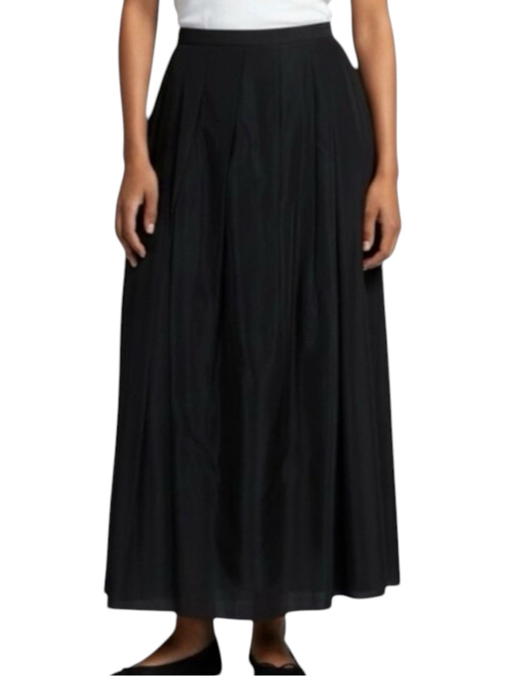 Toby Black Pleated Maxi Skirt NWOT Size 14 WhimsiGoth Neutral